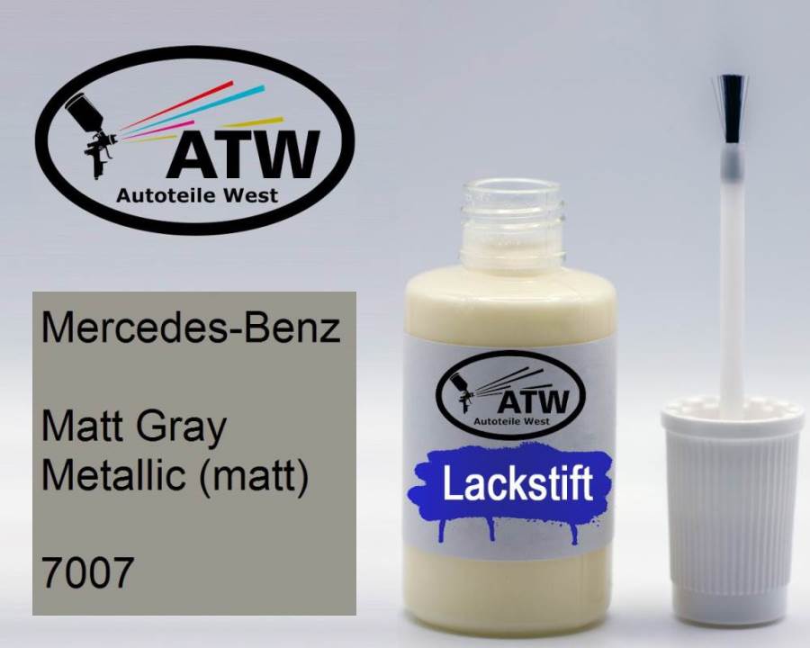 Mercedes-Benz, Matt Gray Metallic (matt), 7007: 20ml Lackstift, von ATW Autoteile West.